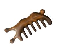VILLCASE Wide Tooth Comb Massage Comb Premium Sandalwood Material round Shape Special Design Comfortable to Use Scalp Care Hair Styling Tool for Daily Head Massage