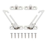 VILLCASE Window Safety Lock Set Wind Bracing and Opening Control Stainless Steel with Screws for Casement Suitable for Home and Commercial Use