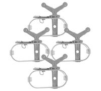 VILLCASE Wire Rope Cable Tightener Tool 4pcs Silver A3 Steel for Outdoor DIY Project with Heavy-duty Wire Tensioning Function