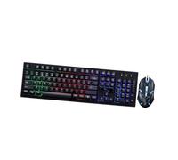 VILLCASE Wired Non-conflict and Gaming Keyboard Set Mechanical USB Mouse 104 with Keys Design, Wear-resistant Plastic Construction, for Office and Home Gamers