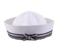 VILLCASE Women’s Sailor Hat with Bowknot - Nautical Mariners Cap for Adults, 56-58cm Head Circumference, Marine Theme Party and Cosplay Photography Accessory