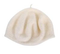 VILLCASE Womens Wool Beret Hat Classic Korean Artist Style Warm Ladies Fall Winter Cap Soft Cream White Woollen Hat for Casual Wear and Outdoor Gatherings