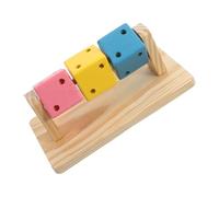 VILLCASE Wood Platform for Pets Hamster Enrichment Chew Wooden Cube for Guinea Pig Rabbit Rats Mice Gerbils Hedgehogs Promotes Dental Health and Mental Stimulation