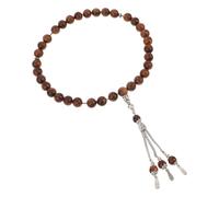 VILLCASE Wooden Beads Bracelet with 33 Large Beads Handmade Middle Eastern Design for Meditation and Prayer for Ramadan Party