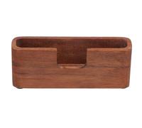 VILLCASE Wooden Business Card Holder Made of Black Walnut Wood with Smooth and Polished Surface, Simple and Elegant Desktop Cards Box for Office Display and Storage