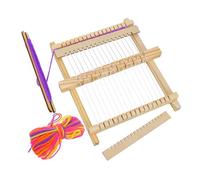 VILLCASE Wooden DIY Weaving Loom for Creative Handcrafted Accessories Crafting Belt Scarf Bags Encouraging Imagination and Critical Thinking Suitable for Beginners Random Color