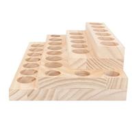 VILLCASE Wooden Essential Oil Storage Rack 4-Layer 30-Slot Desktop Organizer Pine Wood Case 29x17.5x8cm Aromatherapy Bottle Display Stand for Home and Travel