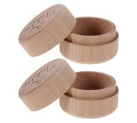 VILLCASE Wooden Hair Keepsake Boxes and Room Decoration Features for Newborns 2pcs Beige Wood Material with Gentle Touch for Nursery or Home Memory Collection