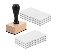 VILLCASE Wooden Handle Ink Blending Tool with Replacement Round Sponge Foam Pads for Precise Coloring and Natural Blending Effects Mini Art Supplies Set for Drawing Distressing and