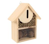 VILLCASE Wooden Hanging Bee House Outdoor Garden Insect Shelter Practical Beekeeping Cabin