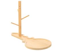 VILLCASE Wooden Key Bowl for Entryway Table, Multipurpose Key Holder and Watch Organizer, Chic Khaki Wood Dish for Organizing Valuables in Hallway Or Entryway