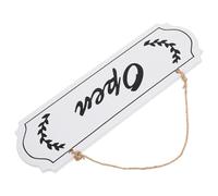 VILLCASE Wooden Operation Sign Double Sided Open Close Wall Sign with Hanging Jute Rope Minimalism Elegant Style for Business Hotels Door Decoration