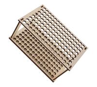VILLCASE Wooden Pen Storage Rack for Paint Brushes Stylish Test Tube Stand Organizer for Artists and Craft Enthusiasts Smooth Finish Versatile Design Accommodates Various Brush