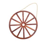 VILLCASE Wooden Wagon Wheel Wall Decor Rustic Western Vintage Wood Hanging Art for Living Housewarming Stable Retro Decorative Ornament