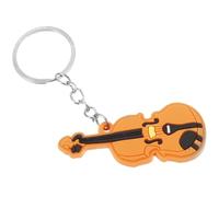 VILLCASE Zinc with Violin Keychain as Orange Or in and Alloy Materials, Versatile Ornament Featuring Attention to Detail Pendant Accessory for Music Enthusiasts