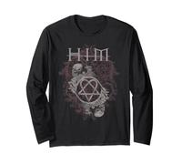 Ville Valo HIM Dual Skull Long Sleeve T-Shirt