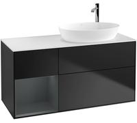 Villeroy and Boch Countertop Basin Unit Finion Black/Midnight Blue/Glass White F921HGPD
