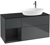 Villeroy and Boch Countertop Basin Unit Finion Midnight Blue/Black/Glass Black F922PDHG