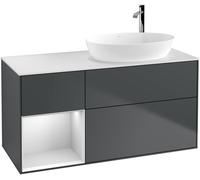 Villeroy and Boch Countertop Basin Unit Finion Midnight Blue/White/Glass White F921MTHG