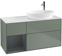 Villeroy and Boch Countertop Basin Unit Finion Olive/Midnight Blue/Glass White F921HGGM