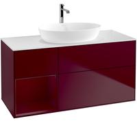 Villeroy and Boch Countertop Basin Unit Finion Peony/Glass White FA61HBHB