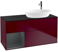 Villeroy and Boch Countertop Basin Unit Finion Peony/Midnight Blue/Glass Black F922HGHB