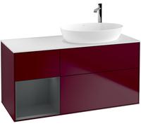 Villeroy and Boch Countertop Basin Unit Finion Peony/Midnight Blue/Glass White F921HGHB