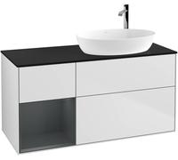 Villeroy and Boch Countertop Basin Unit Finion White/Midnight Blue/Glass Black F922HGMT