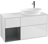 Villeroy and Boch Countertop Basin Unit Finion White/Midnight Blue/Glass White F921HGMT