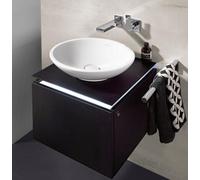 Villeroy and Boch Countertop Basin Unit Legato with light 450x380x500mm Black Matt Laquer
