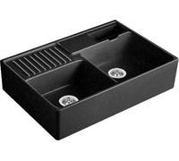 Villeroy and Boch Countertop Sink double with pop up waste 895mm Chromite CeramicPlus 632392J0HL0