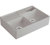 Villeroy and Boch Countertop Sink double with pop up waste 895mm Fossil CeramicPlus 632392KDHL0