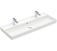 Villeroy and Boch Double Basin Collaro 2x1 hole with overflow White Alpin 1200mm