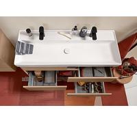 Villeroy and Boch Double Basin Collaro 2x1 hole without overflow Stone White CeramicPlus 1200mm