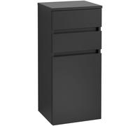 Villeroy and Boch Drawer Unit Legato 2 drawers 1 door left 400x870x350mm Black Matt Lacquer