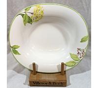 Villeroy & and Boch GREEN GARLAND oval rimmed soup / dessert bowl 24cm NEW NWL