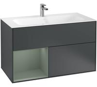 Villeroy and Boch Inset Basin Vanity Unit Finion Midnight Blue/Olive G030GMHG