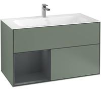 Villeroy and Boch Inset Basin Vanity Unit Finion Olive/Midnight Blue G030HGGM