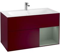 Villeroy and Boch Inset Basin Vanity Unit Finion Peony/Olive F040GMHB