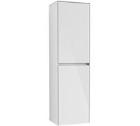 Villeroy and Boch Tall Bathroom Cabinet Collaro Left hinges 1 door 1 laundry tray Glossy White