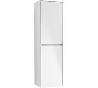 Villeroy and Boch Tall Bathroom Cabinet Collaro Right hinges 1 door 1 laundry tray White Matt