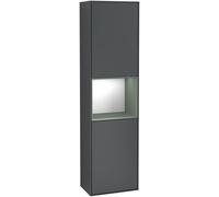 Villeroy and Boch Tall Bathroom Cabinet Finion 2 doors Right 1515x420mm 1 LED Midnight Blue Matt Lacquer/Olive Matt Lacquer