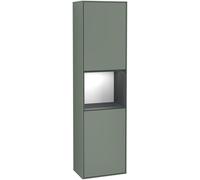 Villeroy and Boch Tall Bathroom Cabinet Finion 2 doors Right 1515x420mm 1 LED Olive Matt Lacquer/Midnight Blue Matt Lacquer