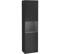 Villeroy and Boch Tall Bathroom Cabinets Finion 418x1516x270mm Black matte Lacquer F460GKPD