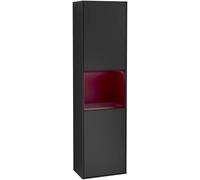 Villeroy and Boch Tall Bathroom Cabinets Finion 418x1516x270mm Black matte Lacquer F460HBPD