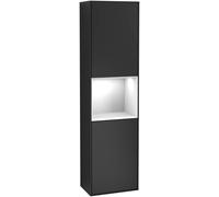 Villeroy and Boch Tall Bathroom Cabinets Finion 418x1516x270mm Black matte Lacquer F470GFPD