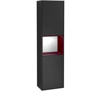 Villeroy and Boch Tall Bathroom Cabinets Finion 418x1516x270mm Black matte Lacquer F470HBPD