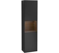 Villeroy and Boch Tall Bathroom Cabinets Finion 418x1516x270mm Black matte Lacquer G460GNPD