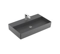 Villeroy and Boch Vanity Washbasin Memento 2.0 grounded 1 hole without overflow Graphite CeramicPlus 800mm