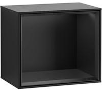 Villeroy and Boch Wall Mounted Bathroom Cabinet Finion Black Matt Lacquer